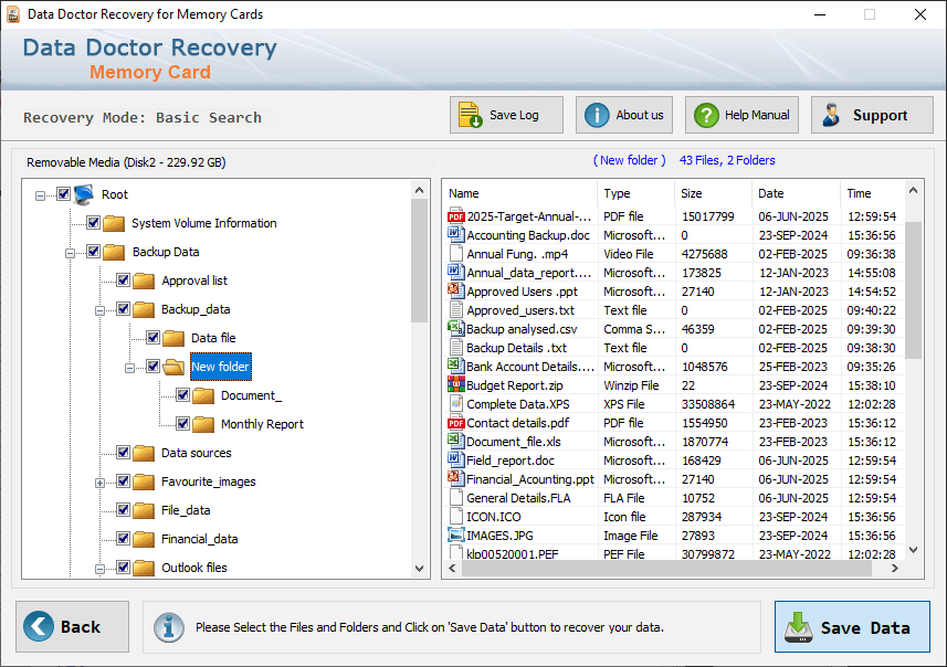 Save Data and Files